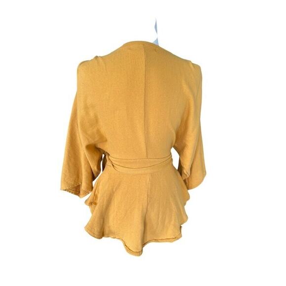 Free People Beach Neptune Square Tunic in Sun Size XS Terry Cloth Wrap Yellow - Picture 8 of 11